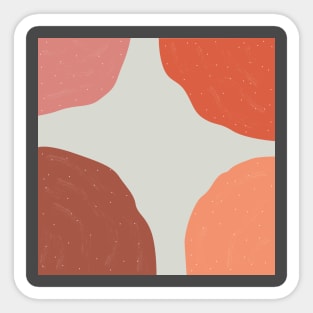 Terracotta Abstract Sticker